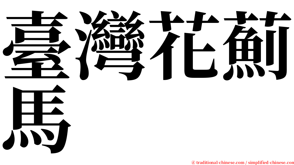 臺灣花薊馬 serif font