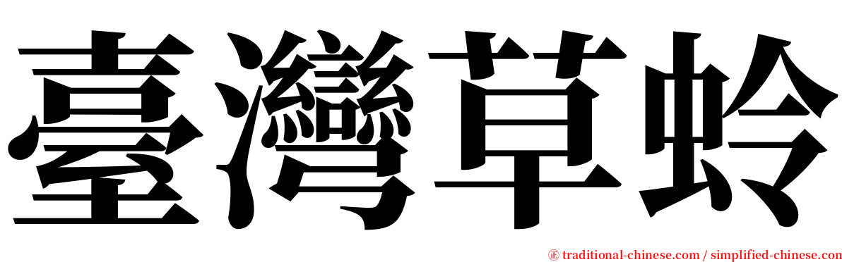 臺灣草蛉 serif font