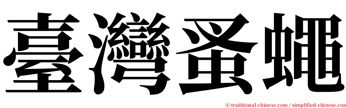 臺灣蚤蠅 serif font