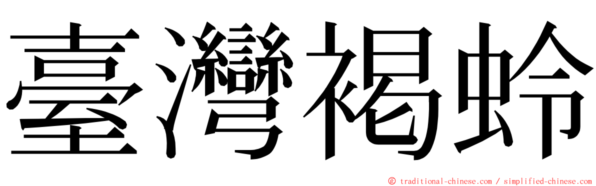 臺灣褐蛉 ming font