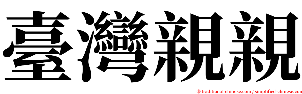 臺灣親親 serif font