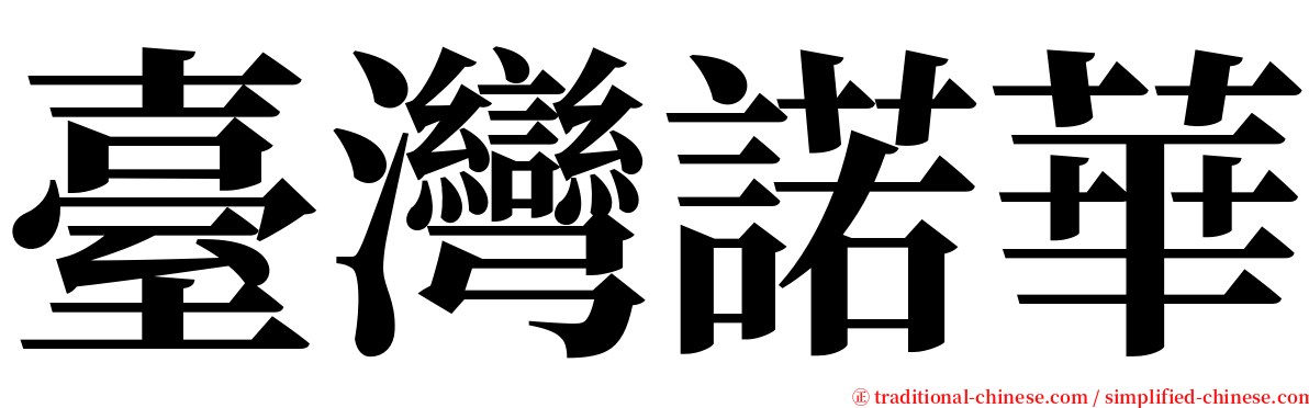 臺灣諾華 serif font