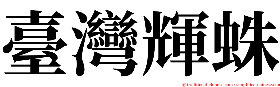 臺灣輝蛛 serif font