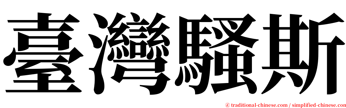 臺灣騷斯 serif font