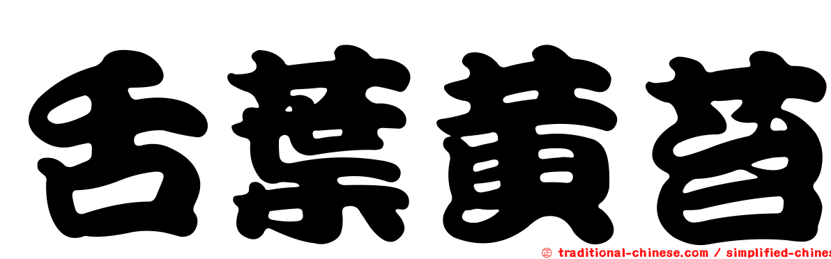 舌葉黃苔