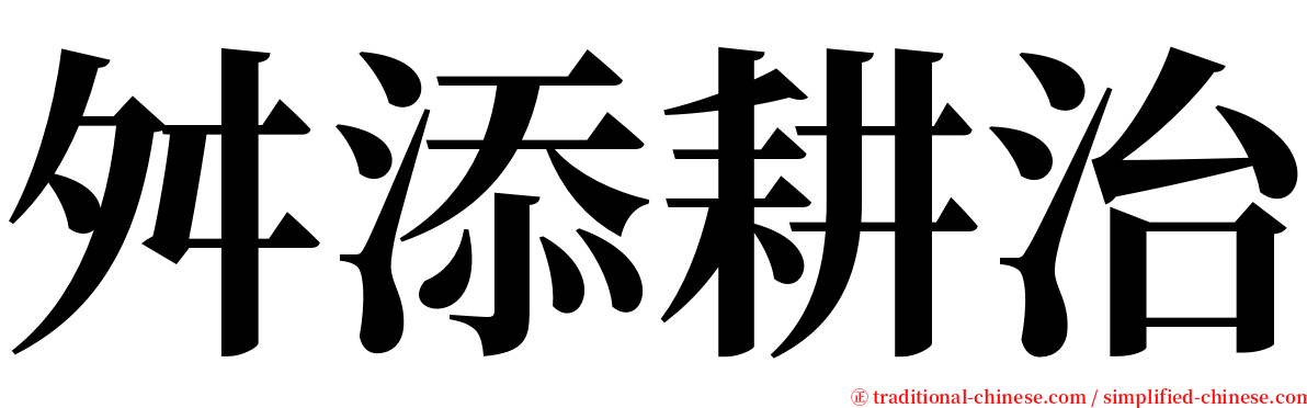 舛添耕治 serif font