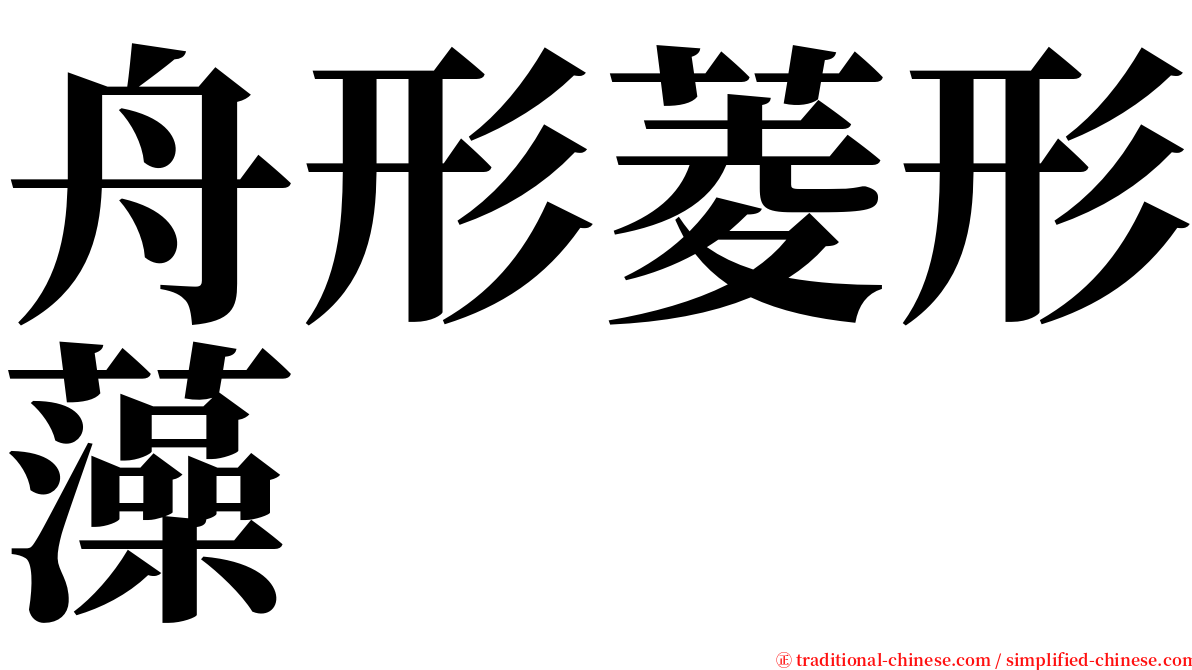 舟形菱形藻 serif font