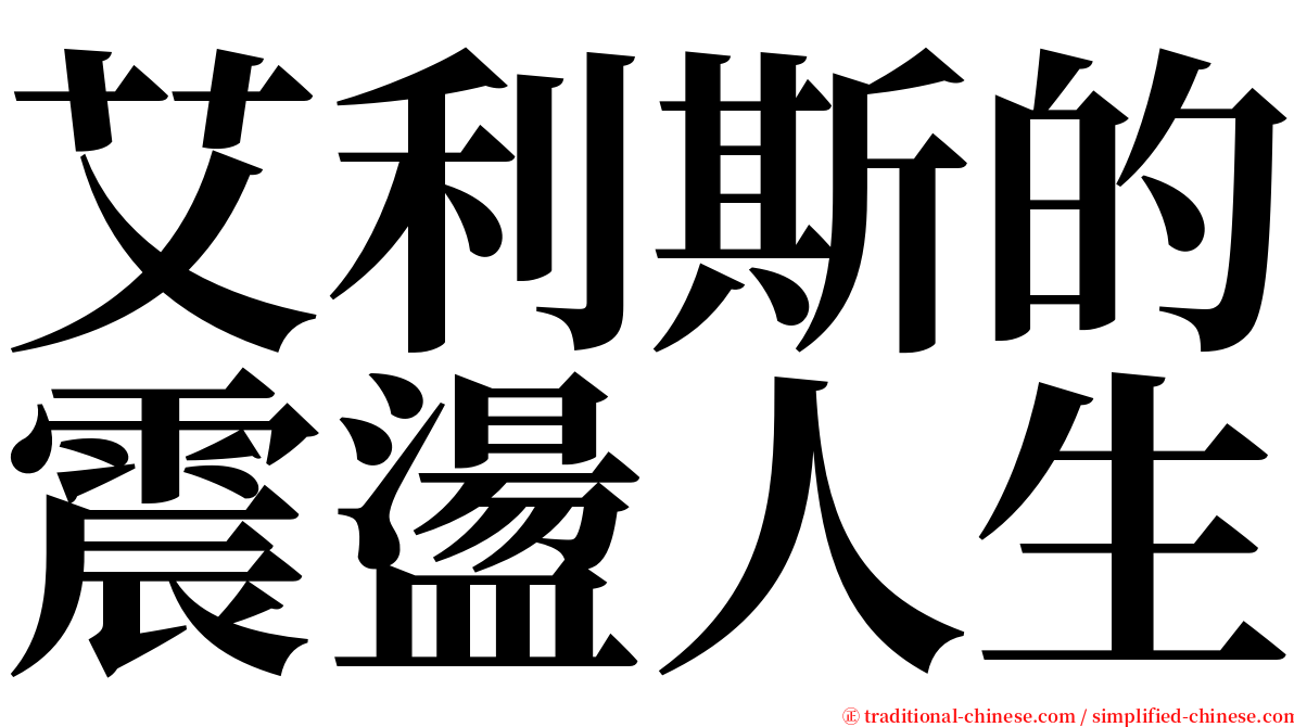 艾利斯的震盪人生 serif font