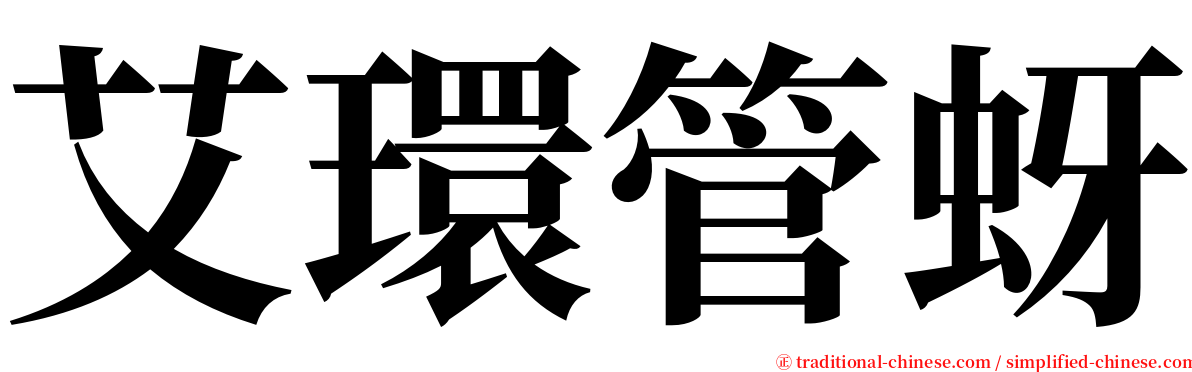 艾環管蚜 serif font