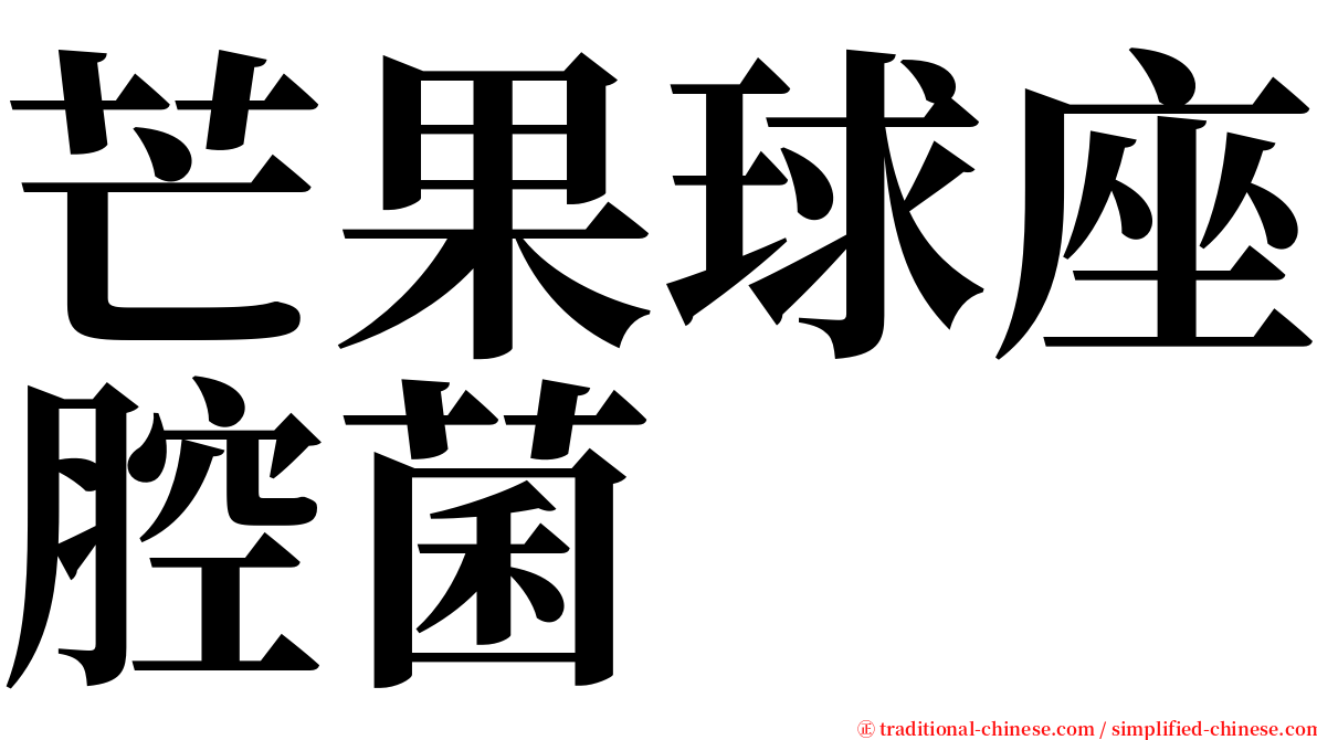 芒果球座腔菌 serif font