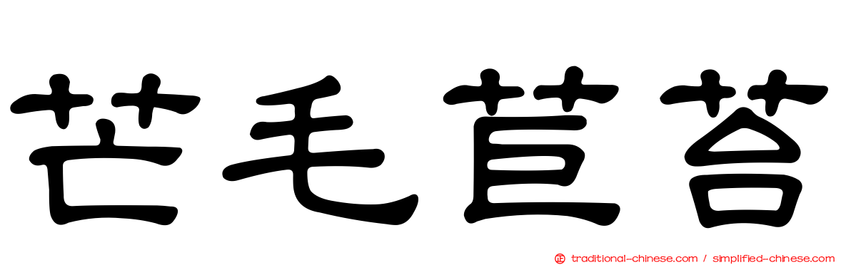 芒毛苣苔