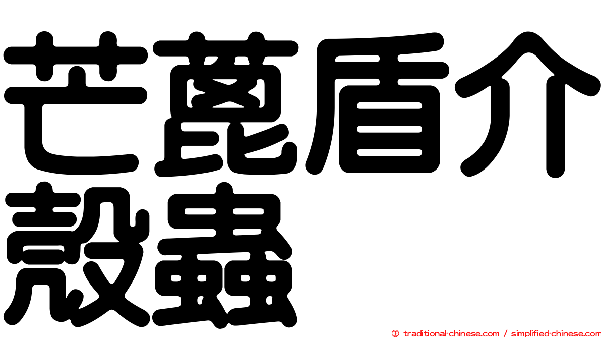 芒蓖盾介殼蟲