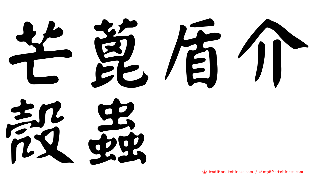 芒蓖盾介殼蟲