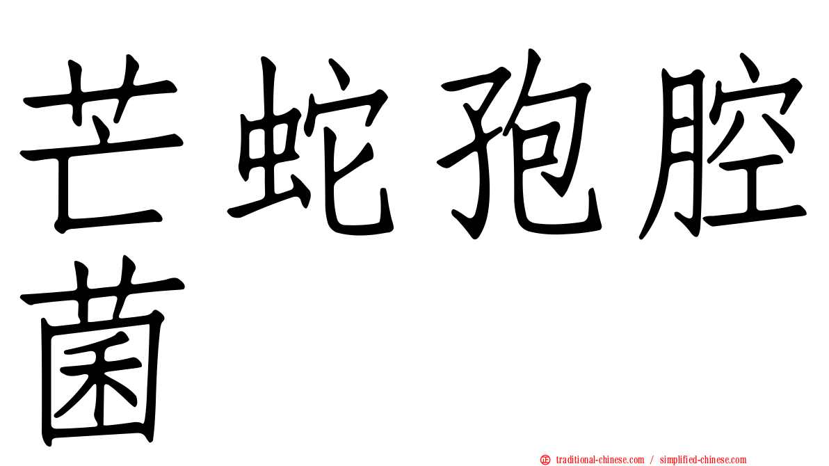 芒蛇孢腔菌