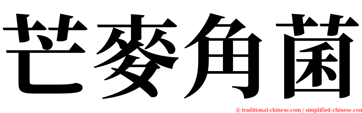 芒麥角菌 serif font