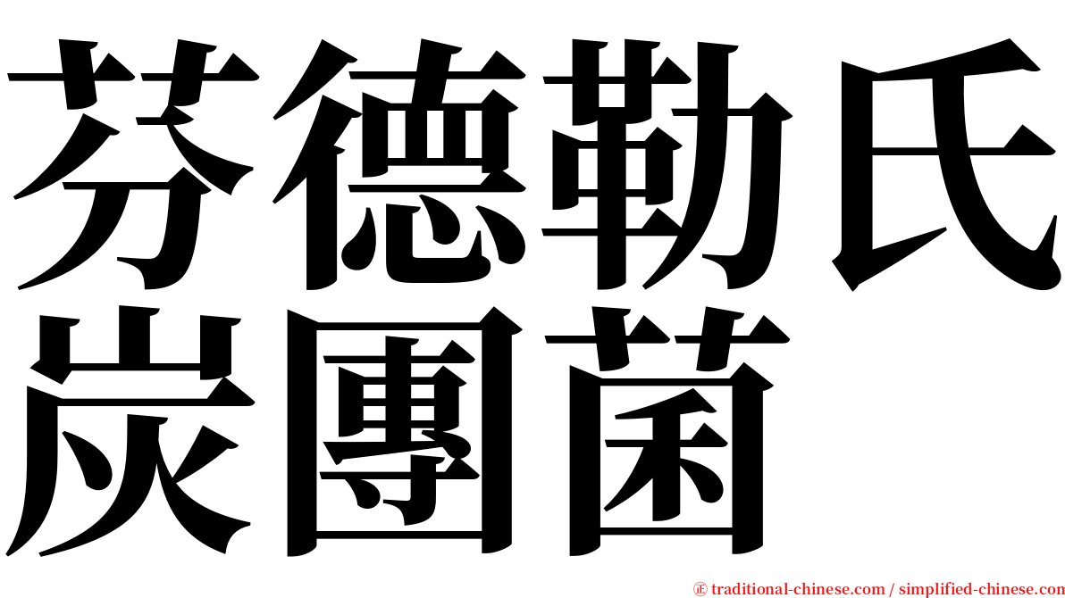 芬德勒氏炭團菌 serif font