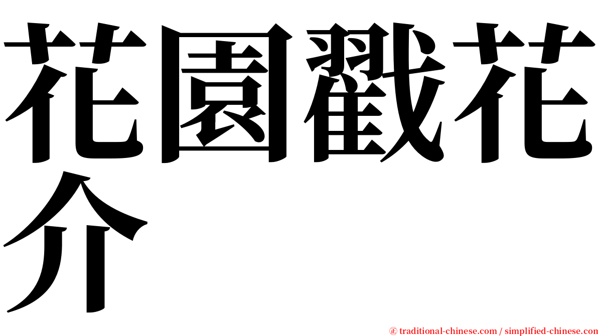 花園戳花介 serif font