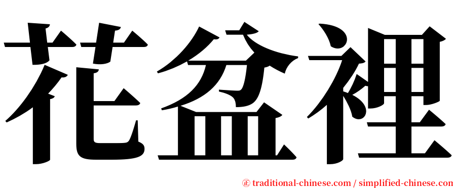 花盆裡 serif font