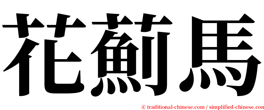 花薊馬 serif font