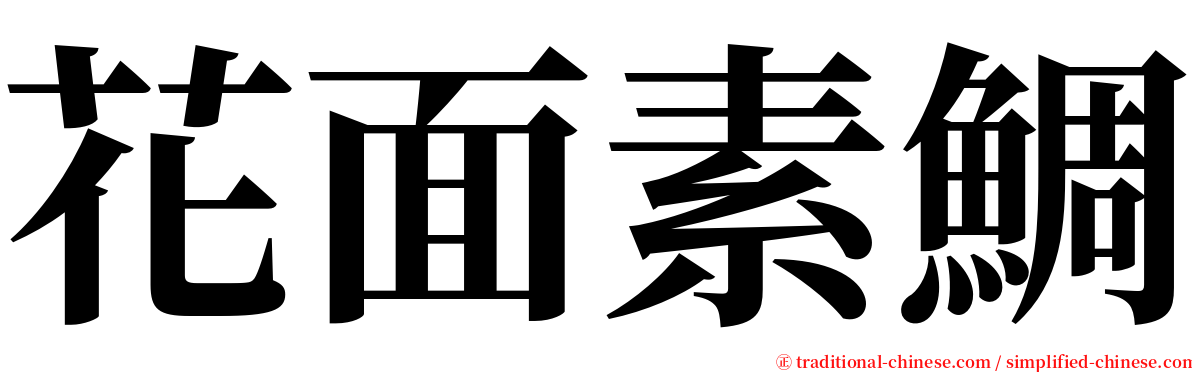 花面素鯛 serif font