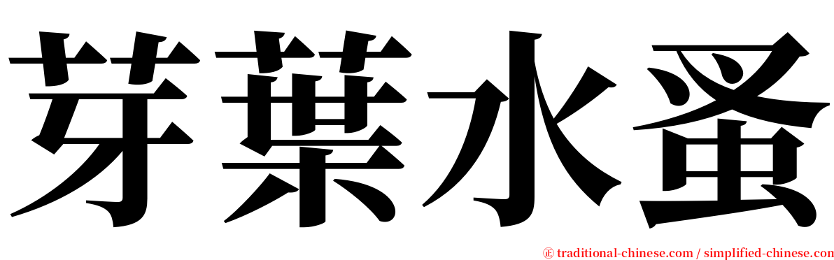 芽葉水蚤 serif font