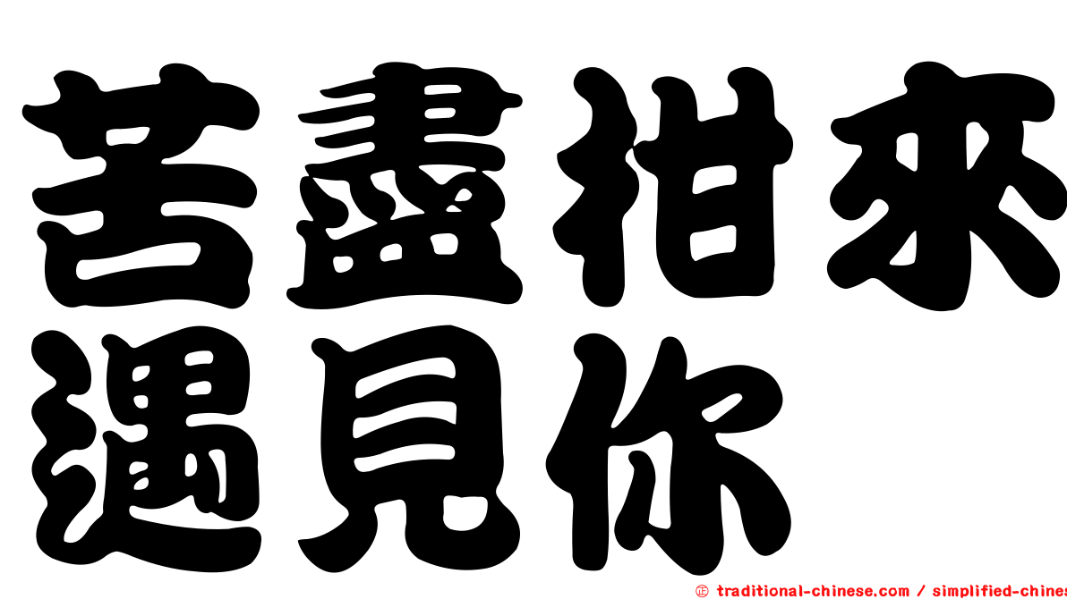 苦盡柑來遇見你