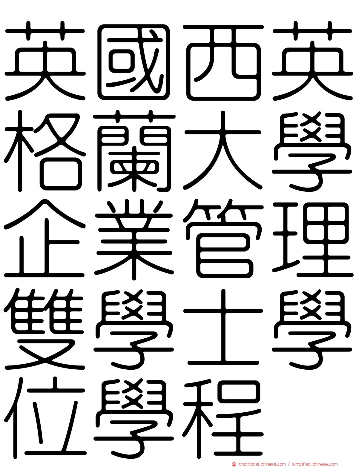 英國西英格蘭大學企業管理雙學士學位學程