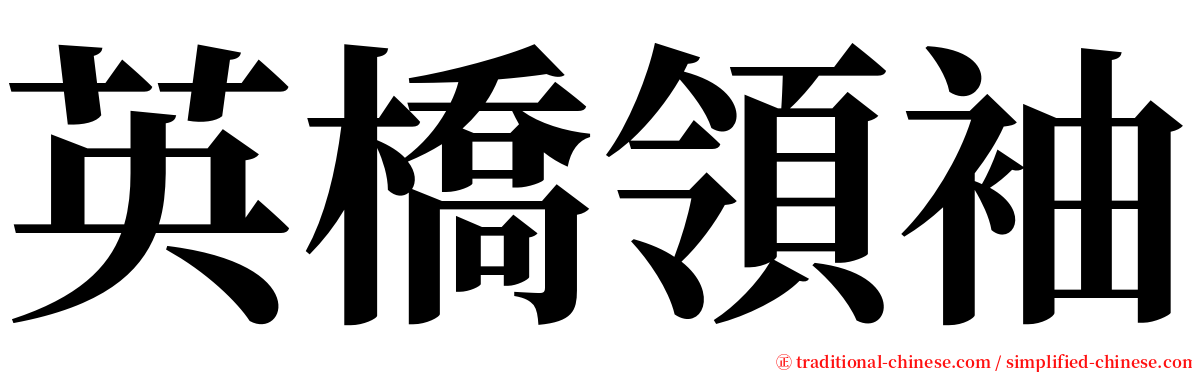 英橋領袖 serif font