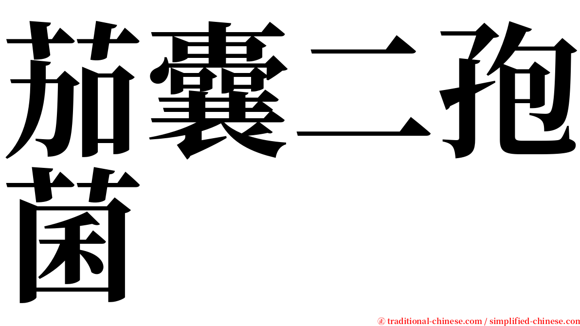 茄囊二孢菌 serif font