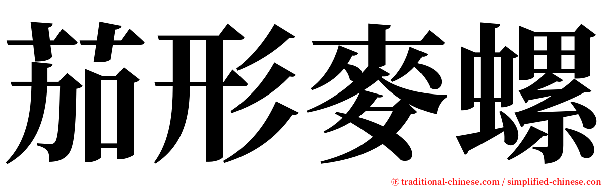 茄形麥螺 serif font