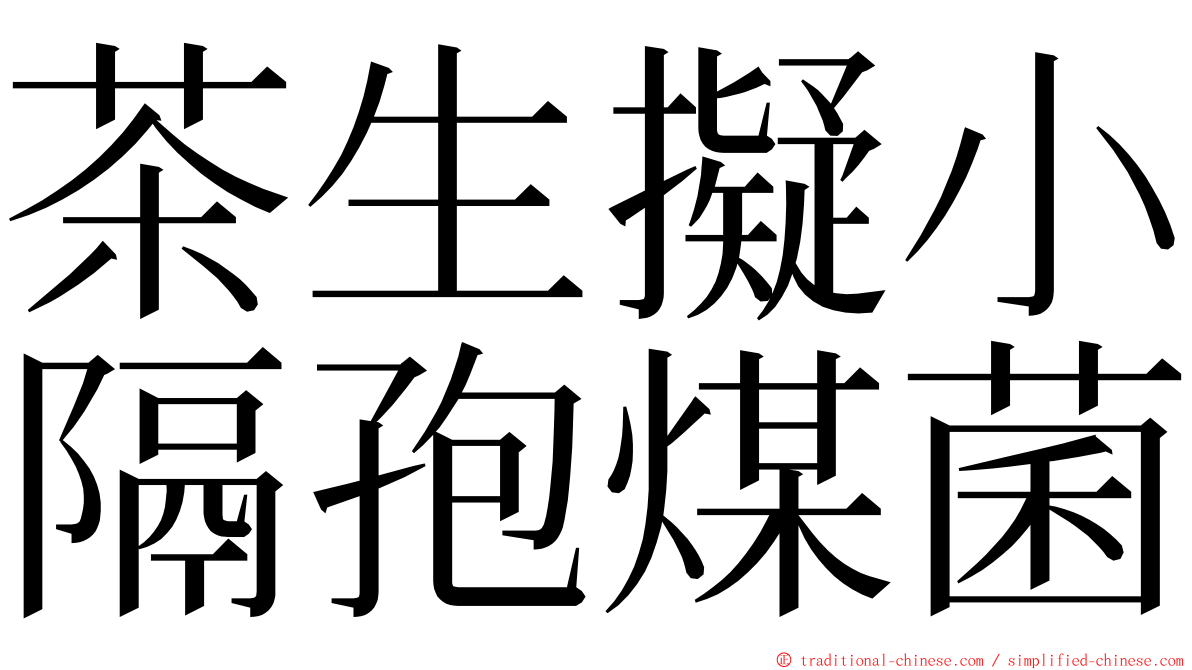 茶生擬小隔孢煤菌 ming font