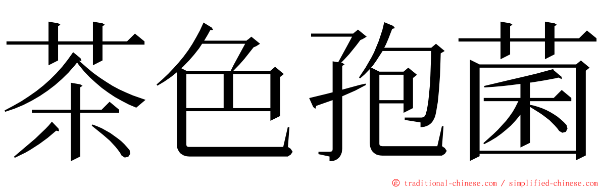 茶色孢菌 ming font
