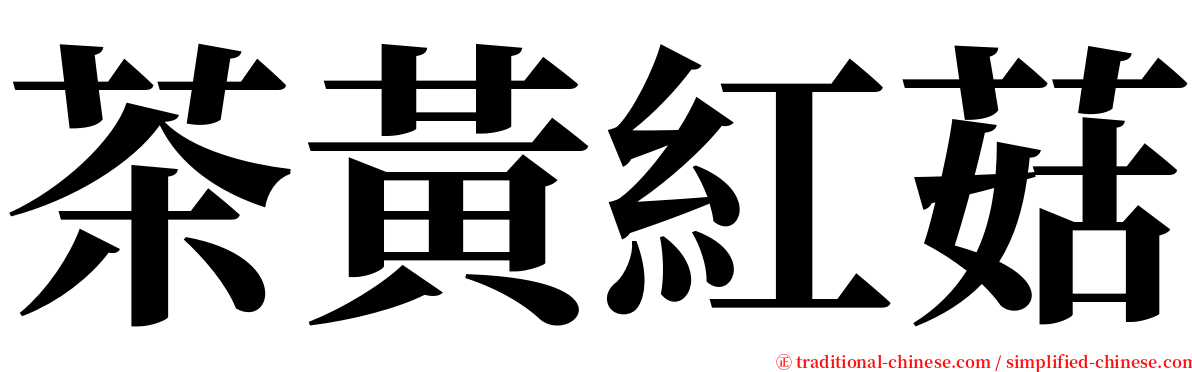 茶黃紅菇 serif font