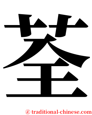 荃 serif font