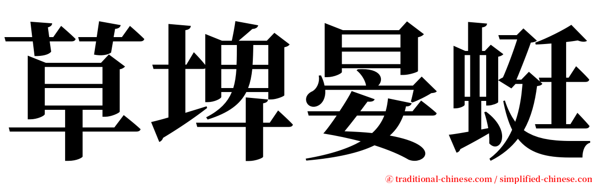 草埤晏蜓 serif font