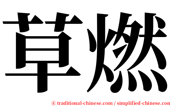 草燃 serif font