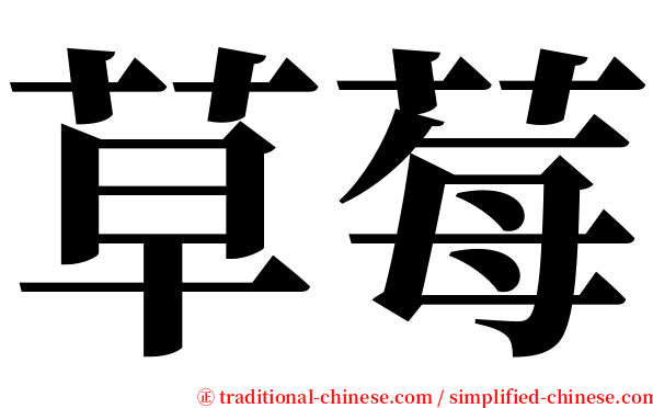 草莓 serif font