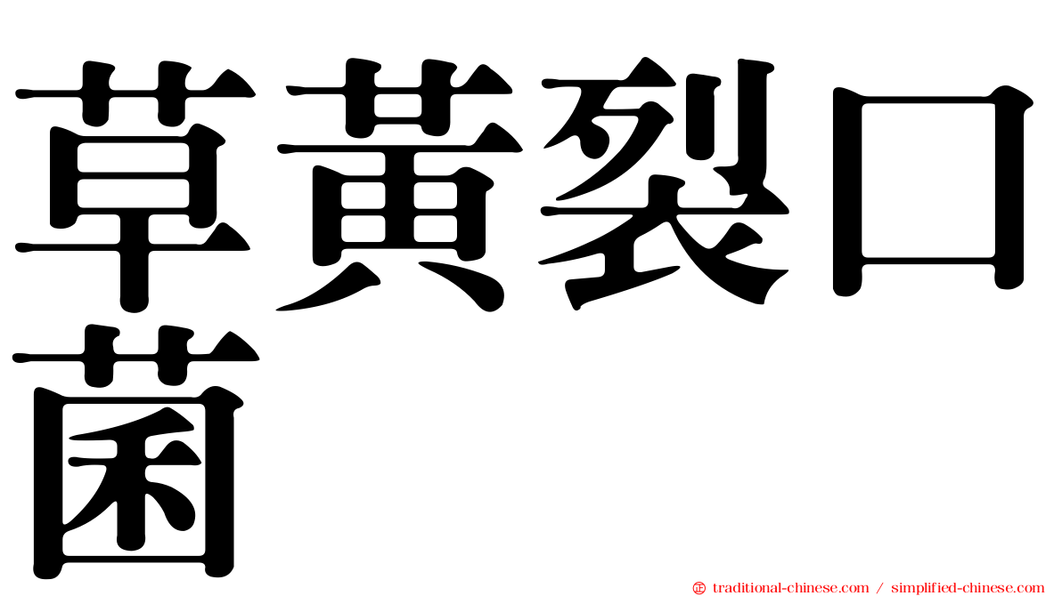 草黃裂口菌