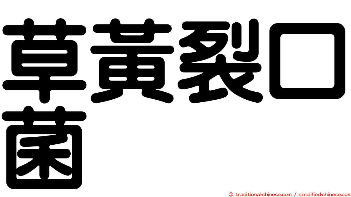 草黃裂口菌