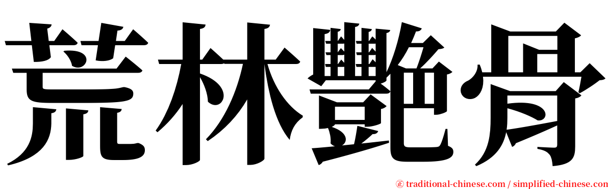 荒林艷骨 serif font