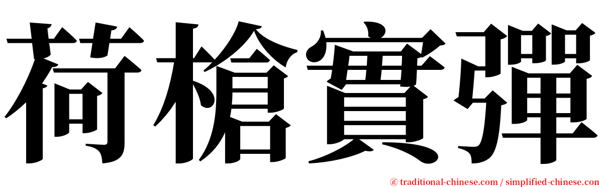 荷槍實彈 serif font