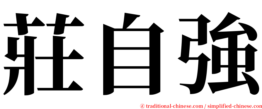 莊自強 serif font