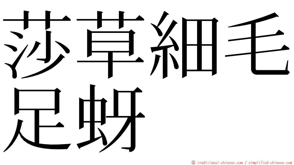 莎草細毛足蚜 ming font