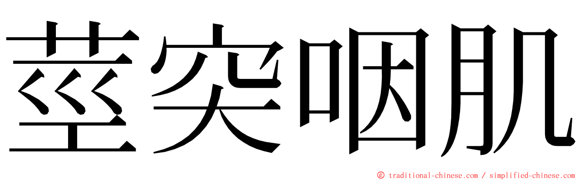 莖突咽肌 ming font