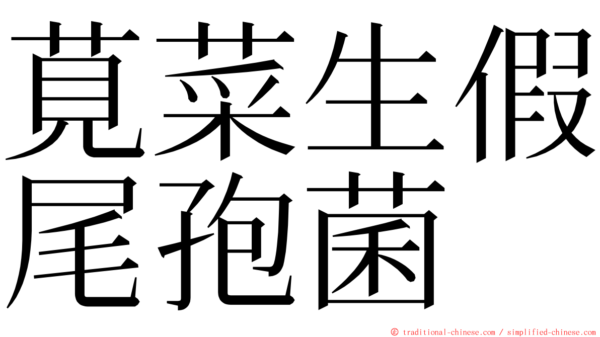 莧菜生假尾孢菌 ming font