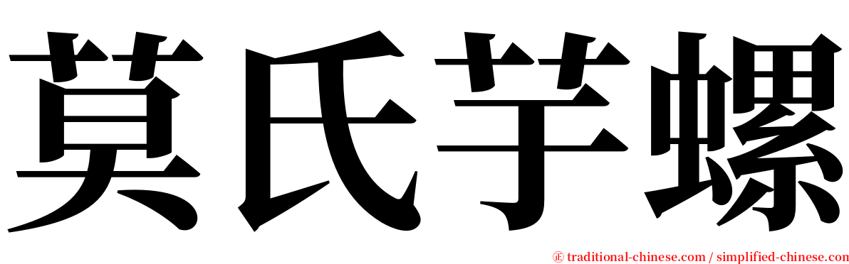 莫氏芋螺 serif font