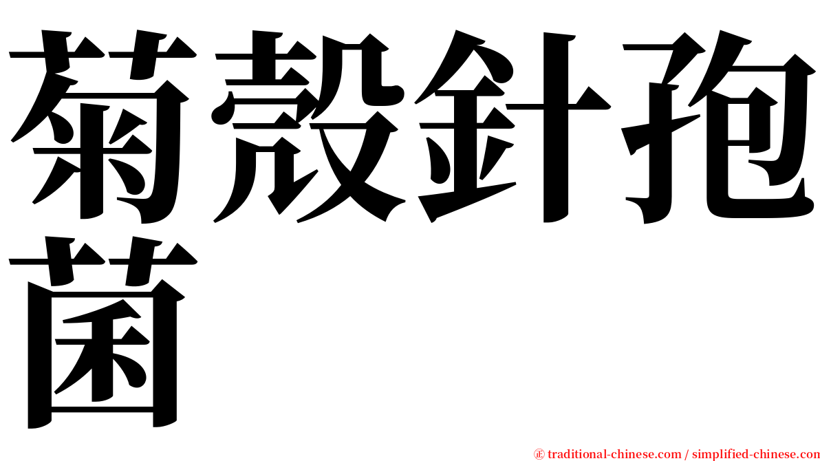 菊殼針孢菌 serif font