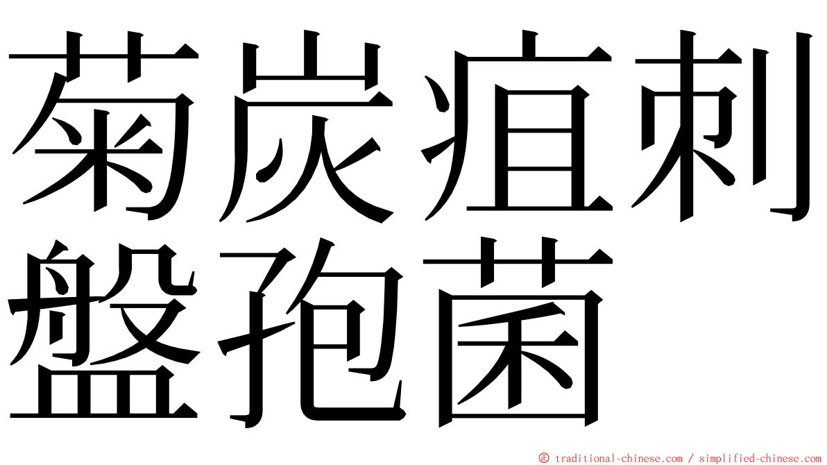 菊炭疽刺盤孢菌 ming font