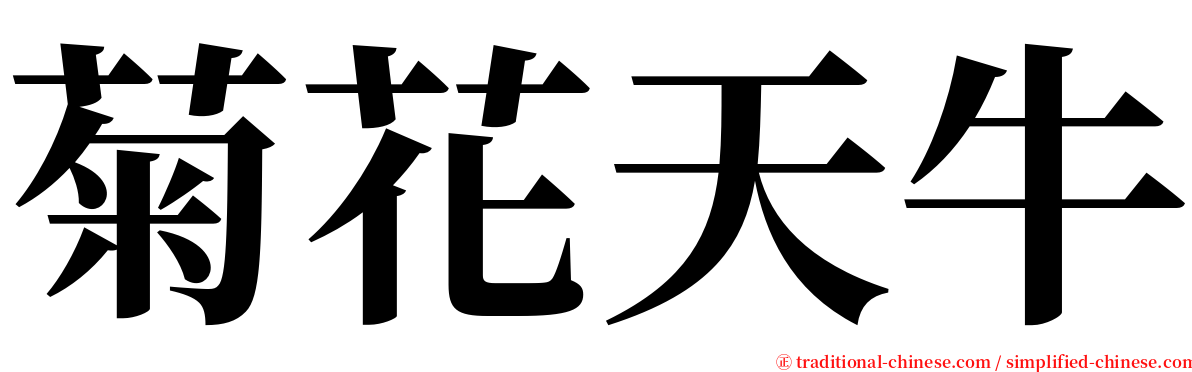 菊花天牛 serif font