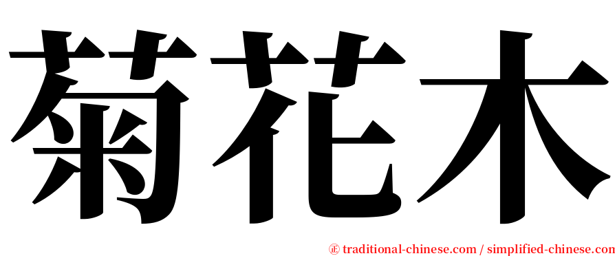 菊花木 serif font